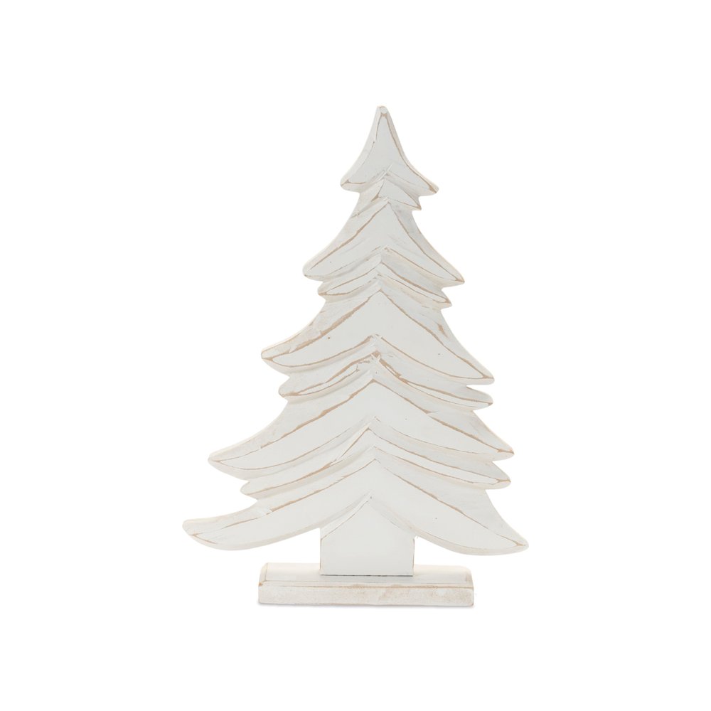 Carved Wood Pine Tree (Set of 2). Picture 3