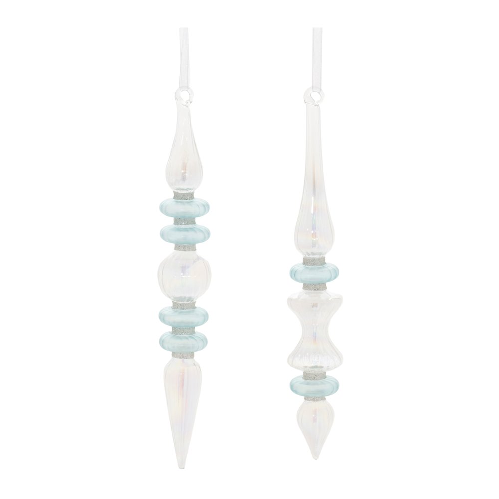 Iridescent Finial Drop Ornament (Set of 24). Picture 1