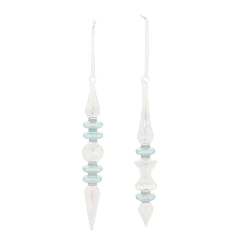 Iridescent Finial Drop Ornament (Set of 24). Picture 2