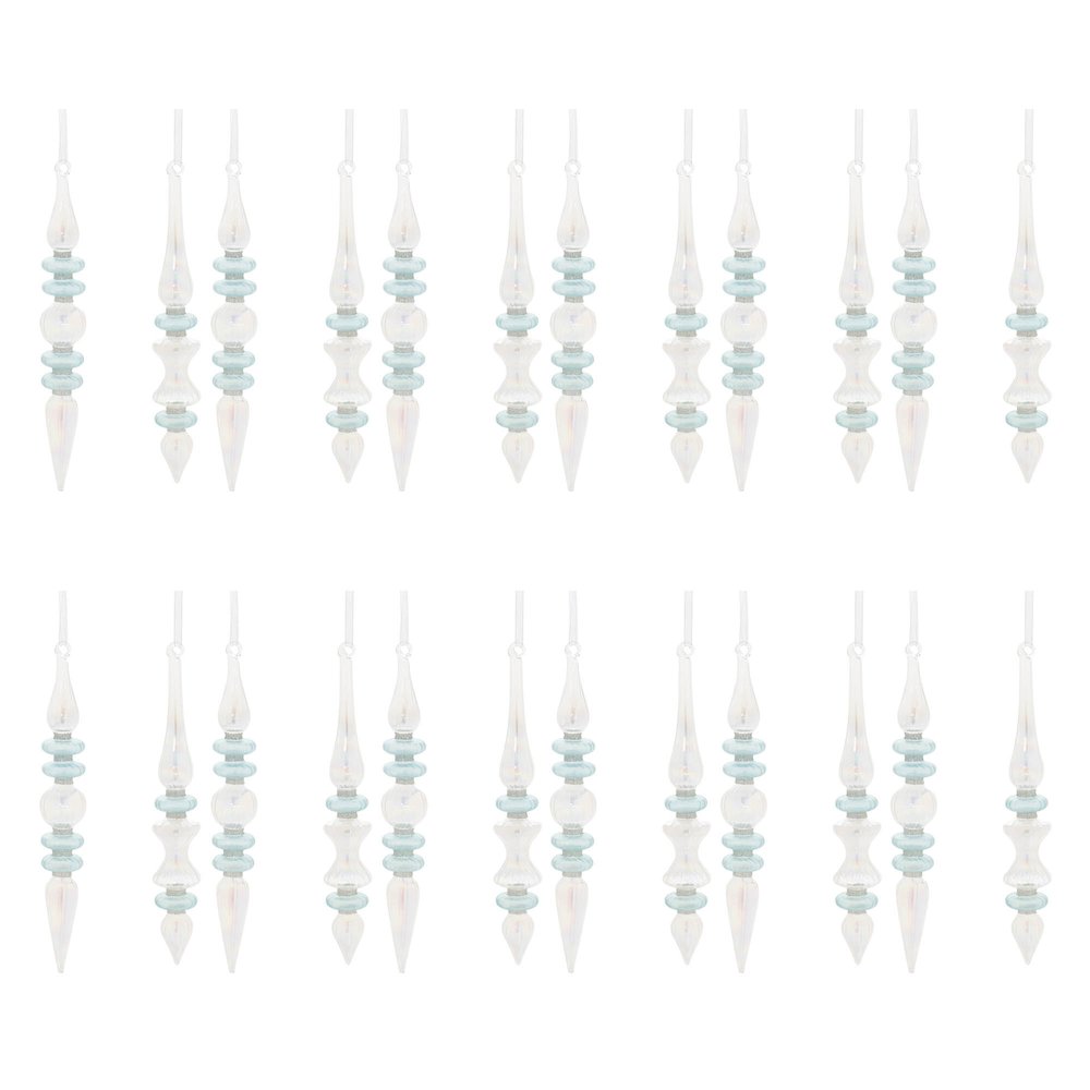 Iridescent Finial Drop Ornament (Set of 24). Picture 3