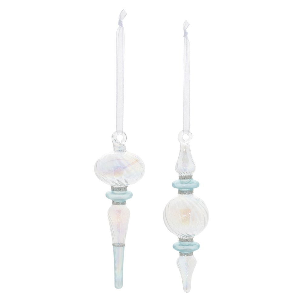Iridescent Finial Drop Ornament (Set of 12). Picture 2