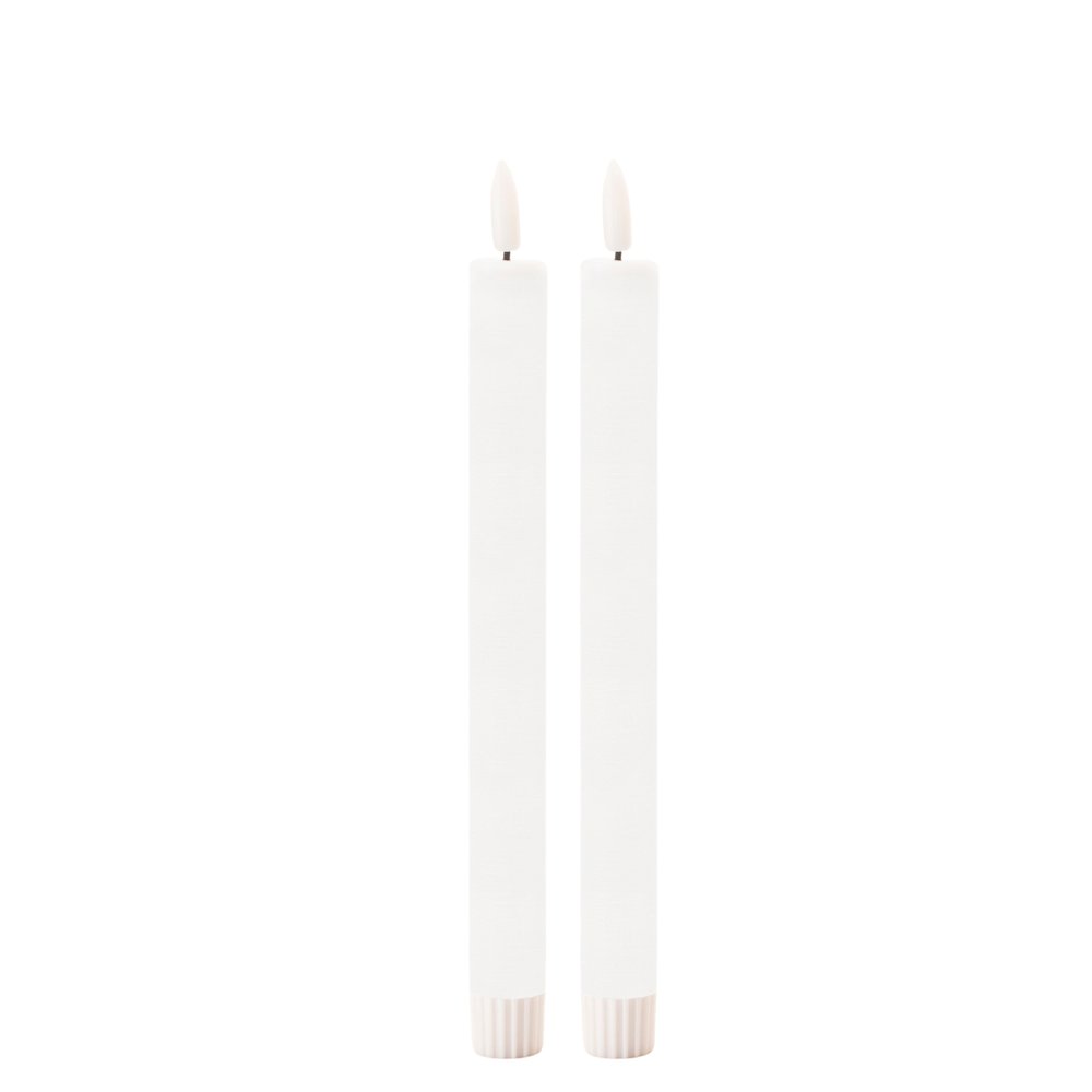 FIA Wick White Taper Candle (Set of 2). Picture 1