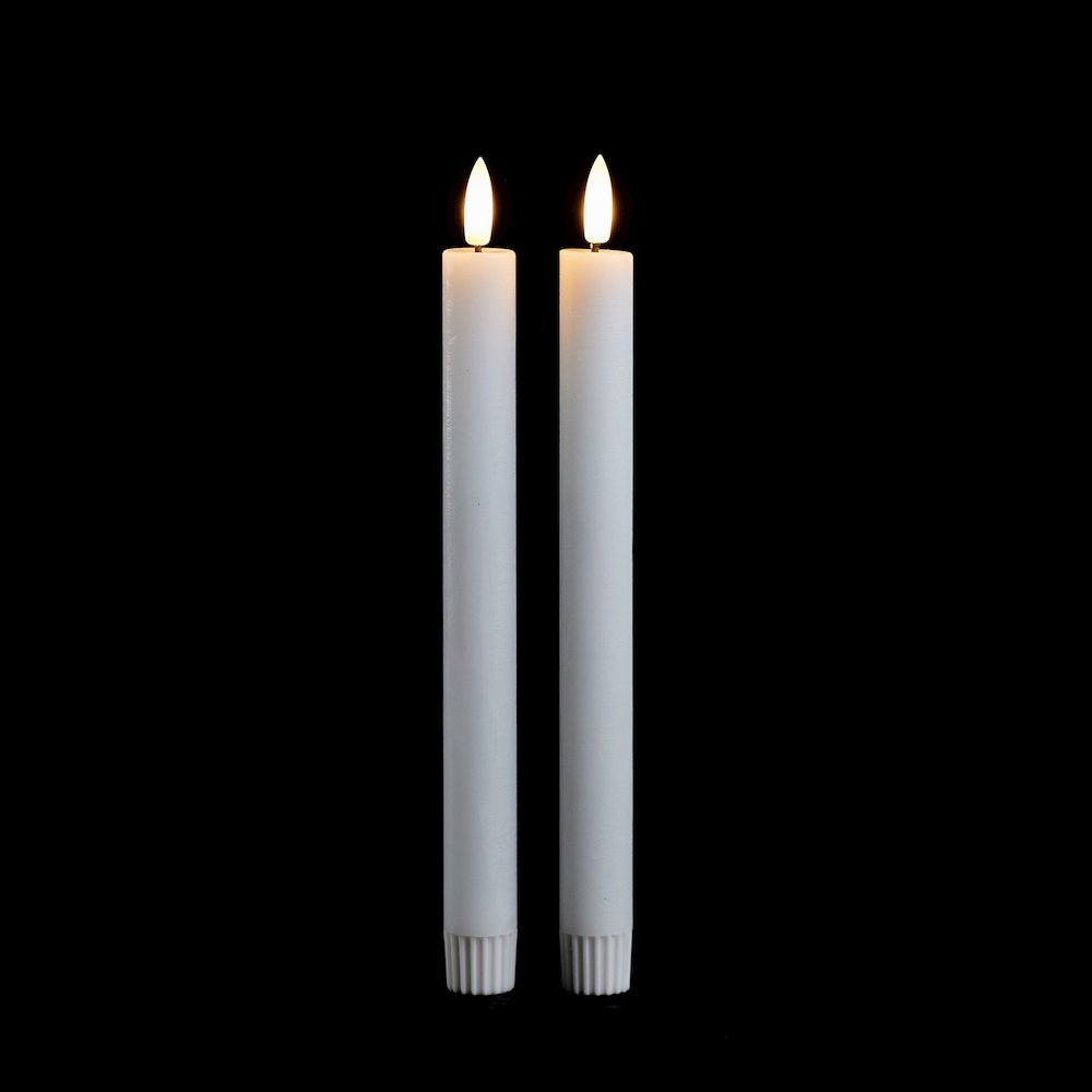 FIA Wick White Taper Candle (Set of 2). Picture 2