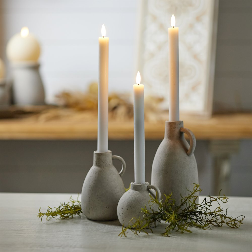FIA Wick White Taper Candle (Set of 2). Picture 2