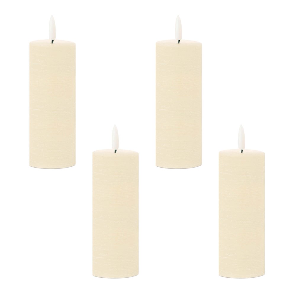 FIA Wick Ivory Pillar Candle (Set of 4). Picture 3