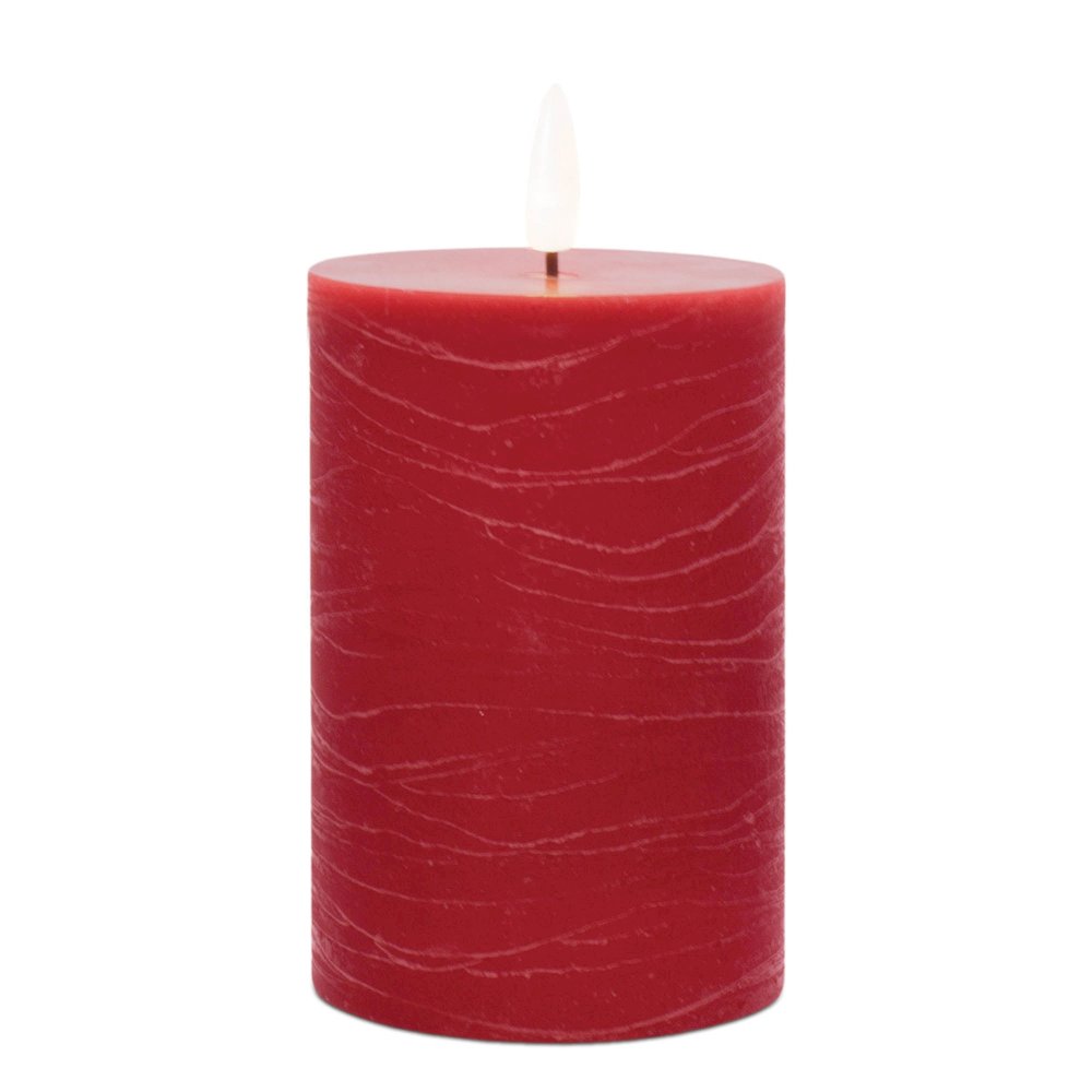 FIA Wick Red Pillar Candle (Set of 2). Picture 1