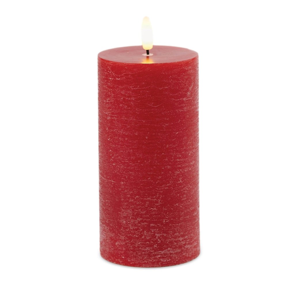 FIA Wick Red Pillar Candle (Set of 2). Picture 1