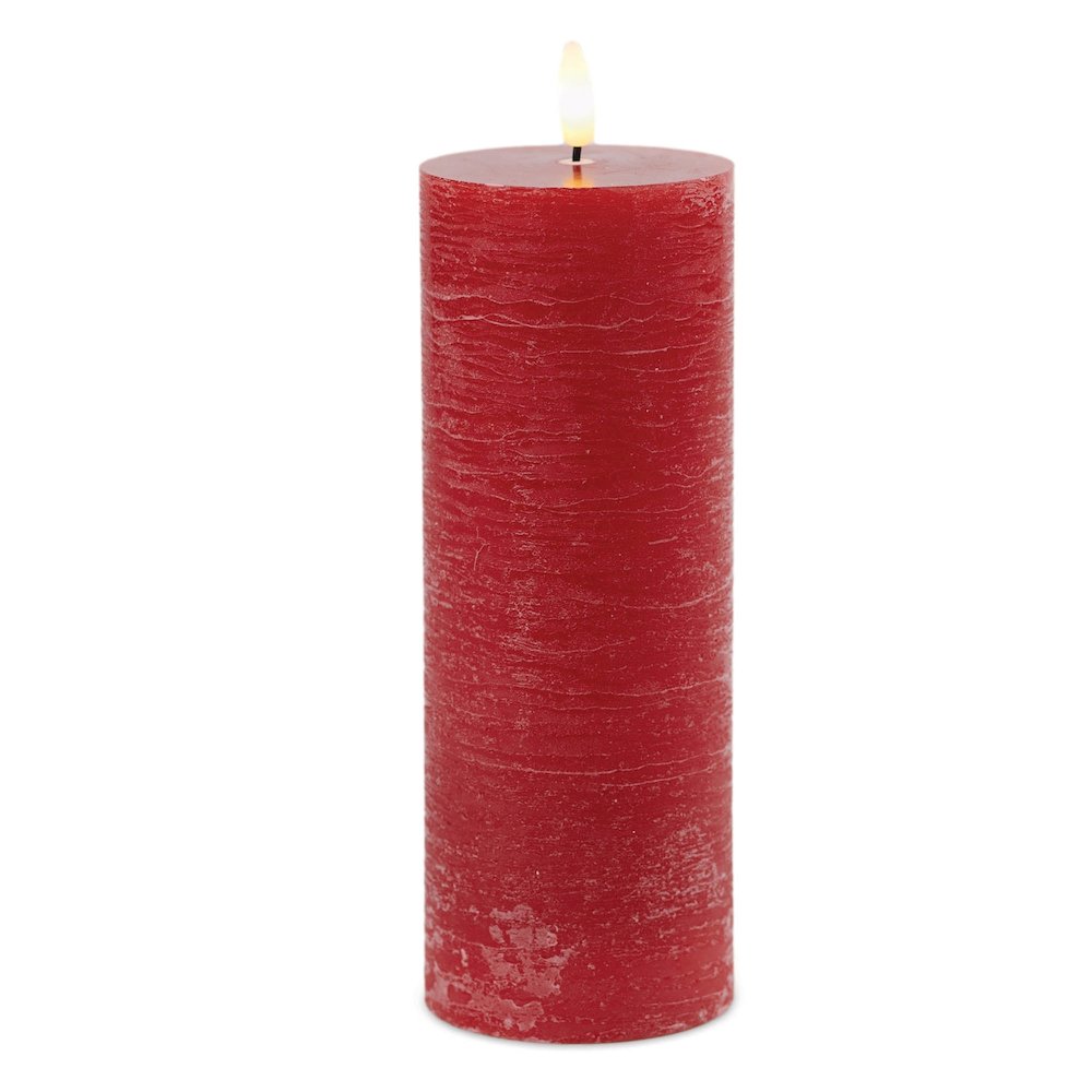 FIA Wick Red Pillar Candle (Set of 2). Picture 1