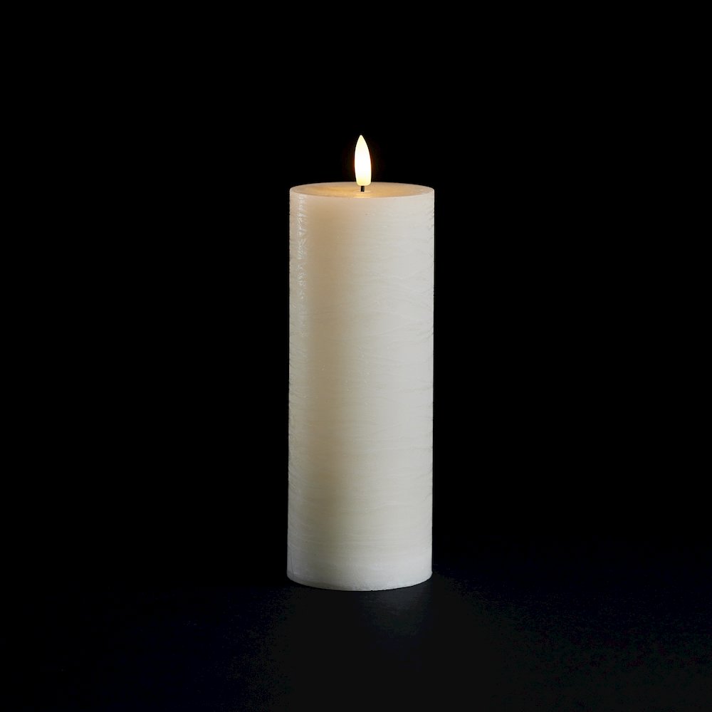 FIA Wick Ivory Pillar Candle (Set of 2). Picture 2