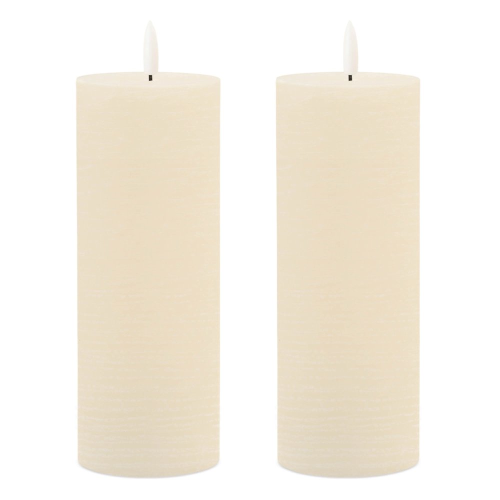 FIA Wick Ivory Pillar Candle (Set of 2). Picture 3