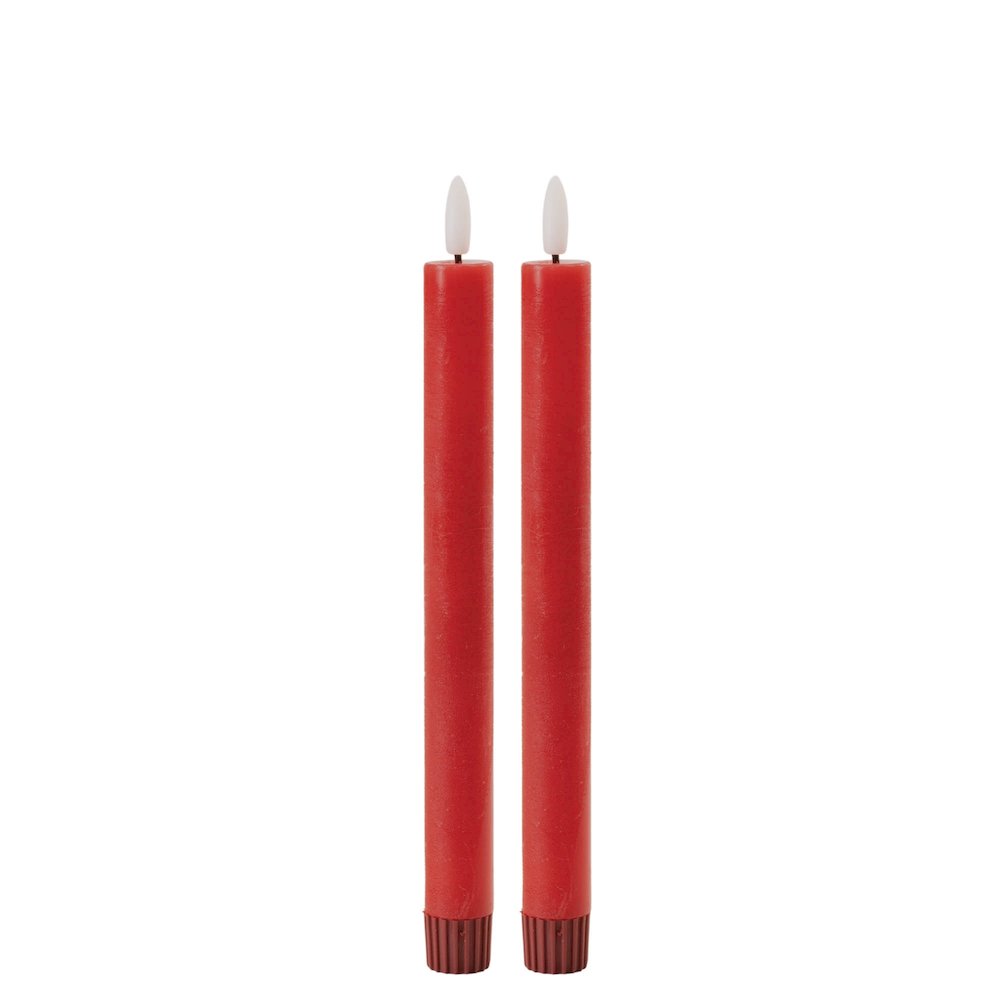 FIA Wick Red Taper Candle (Set of 2). Picture 1