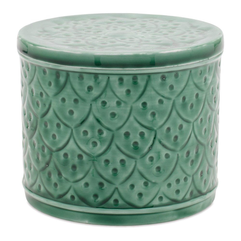 Sage Green Metal Container with Lid (Set of 2). Picture 2
