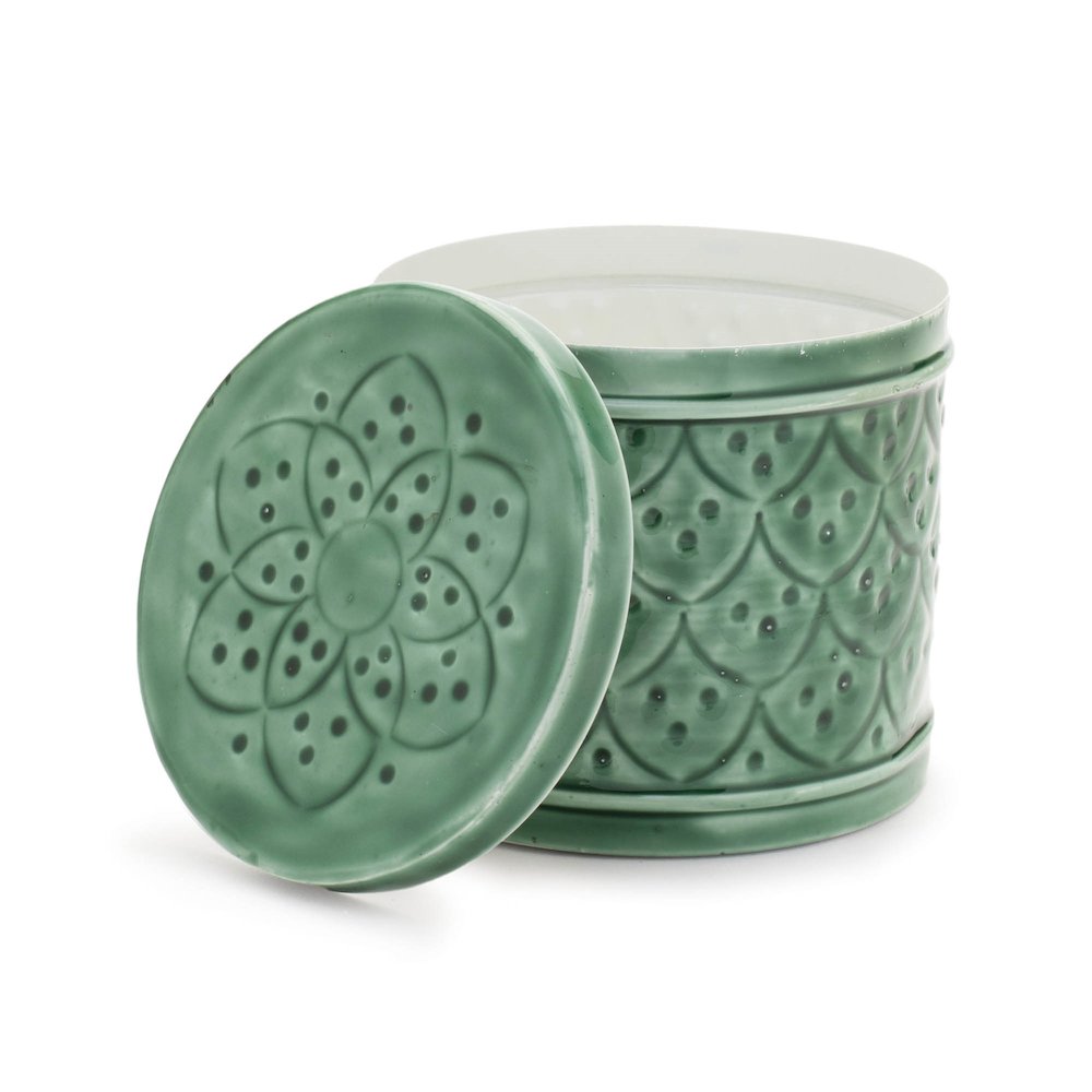 Sage Green Metal Container with Lid (Set of 2). Picture 5