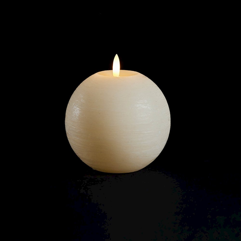 FIA Wick Ivory Round Candle (Set of 2). Picture 2
