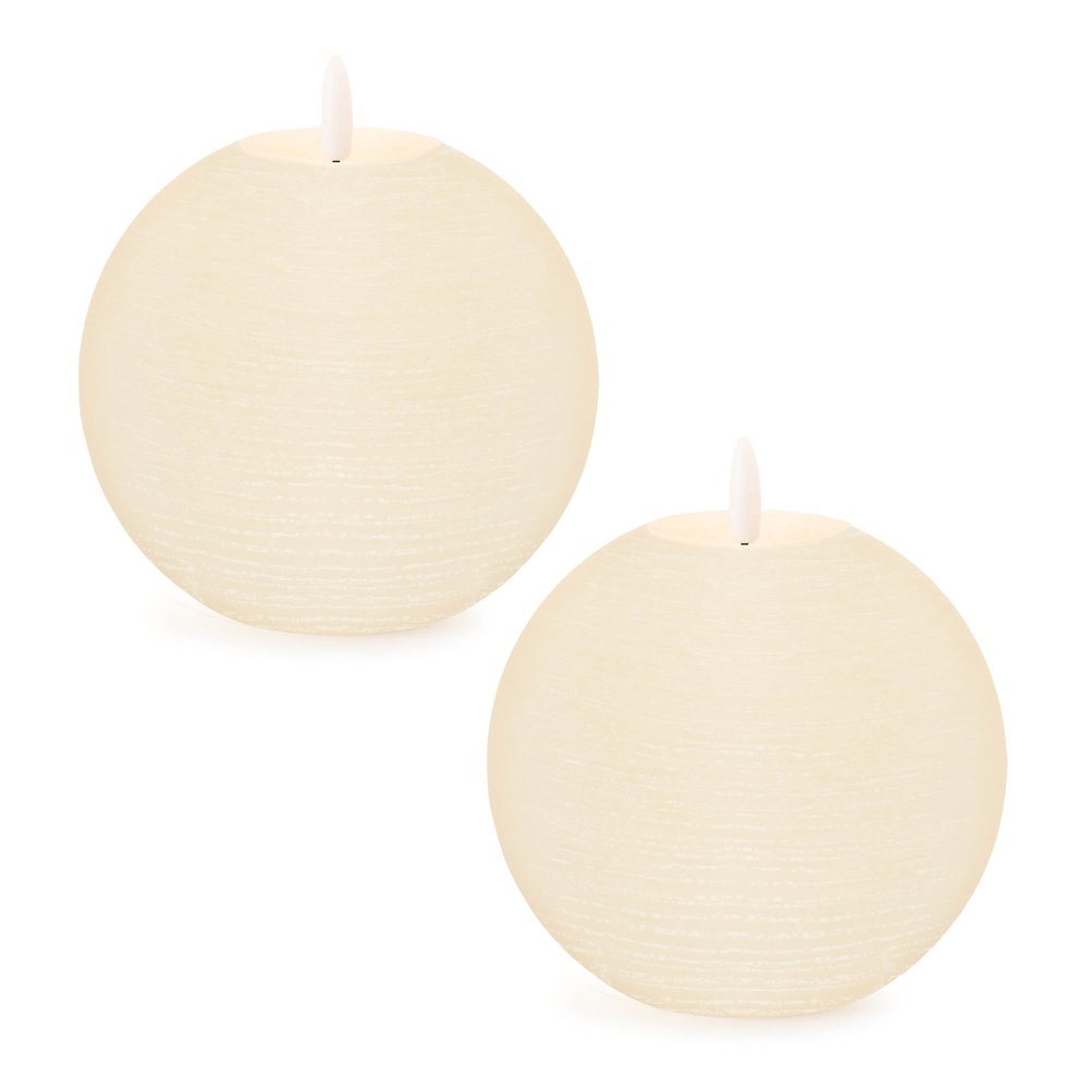 FIA Wick Ivory Round Candle (Set of 2). Picture 3