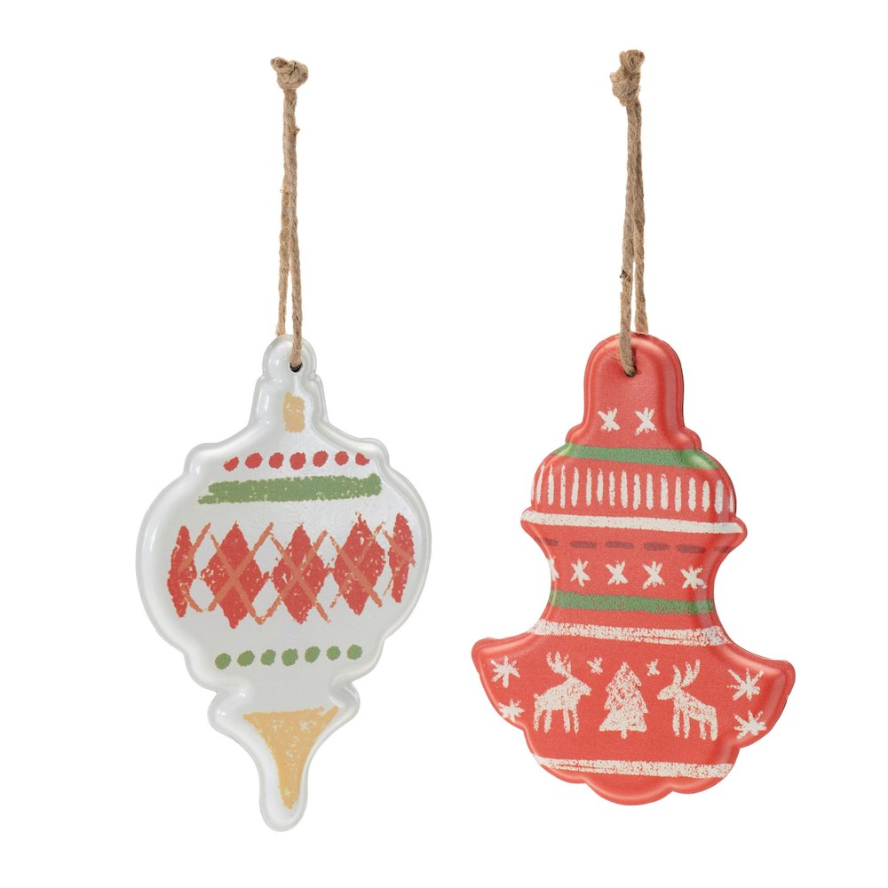 Metal Ornament with Nordic Pattern (Set of 4). Picture 2