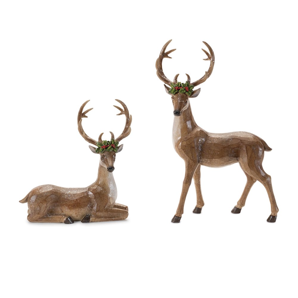 Holiday Deer Figurine (Set of 2). Picture 1