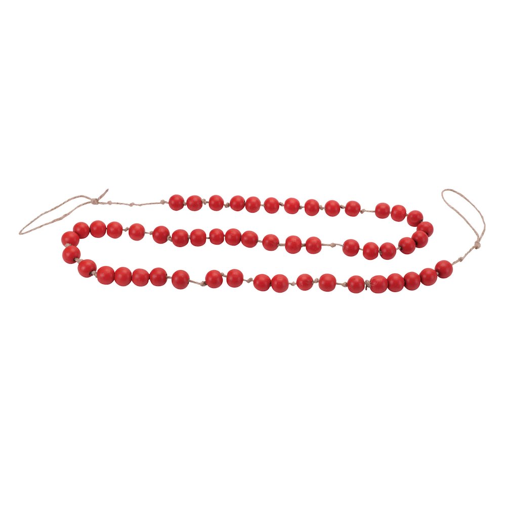 Wood Beaded String Garland (Set of 2). Picture 1