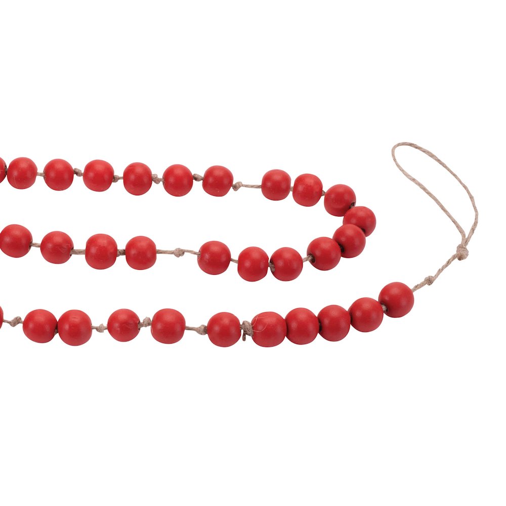 Wood Beaded String Garland (Set of 2). Picture 2