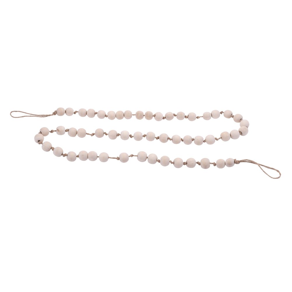 Wood Beaded String Garland (Set of 2). Picture 1