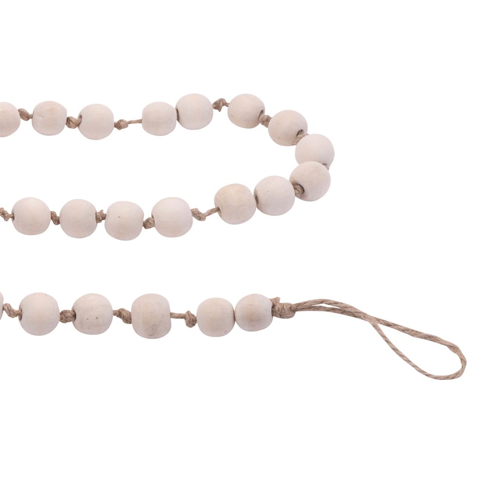 Wood Beaded String Garland (Set of 2). Picture 2