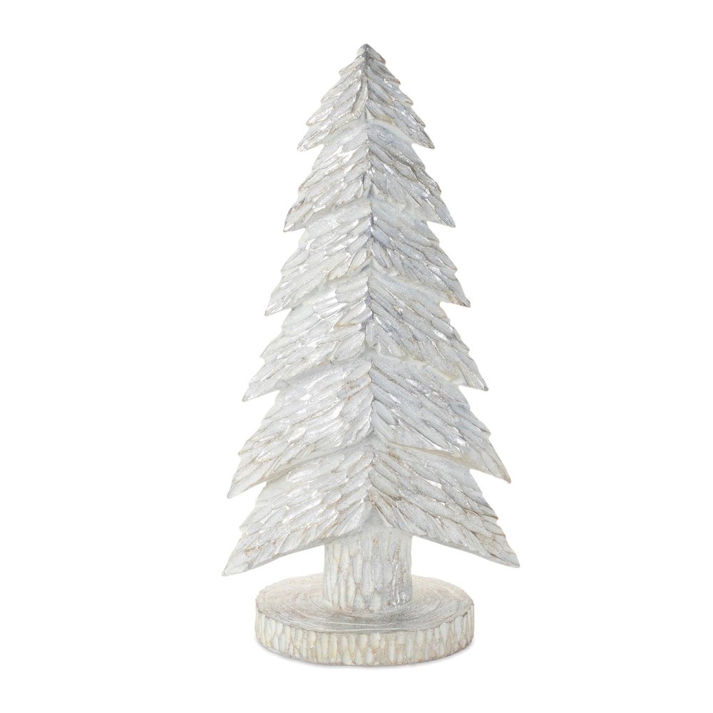 White Christmas Tabletop Trees (Set of 2). Picture 2