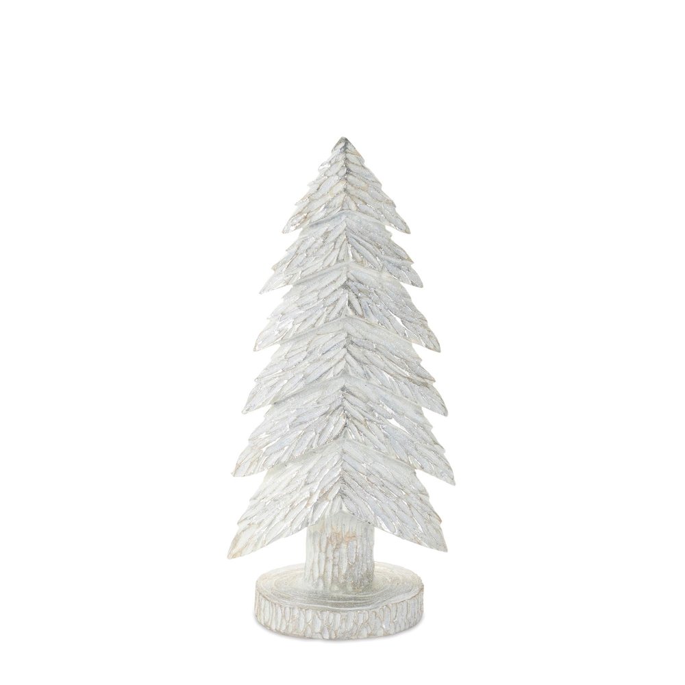 White Christmas Tabletop Trees (Set of 2). Picture 3