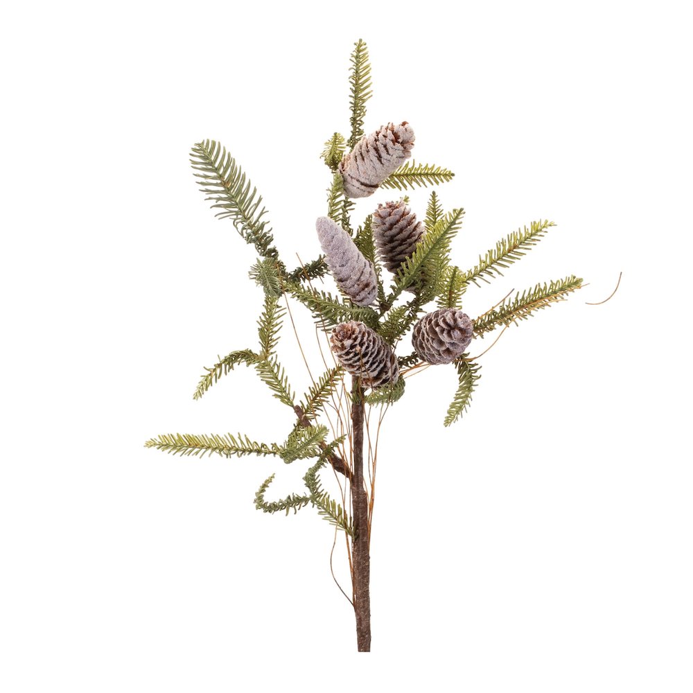 Pine Twig and Pinecone Spray (Set of 6). Picture 1