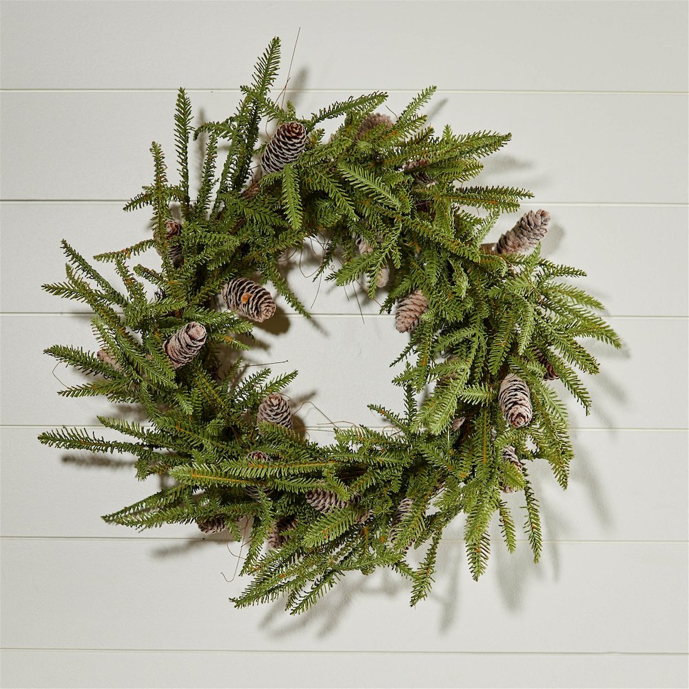 Pine and Pinecone Wreath 24"D. Picture 2