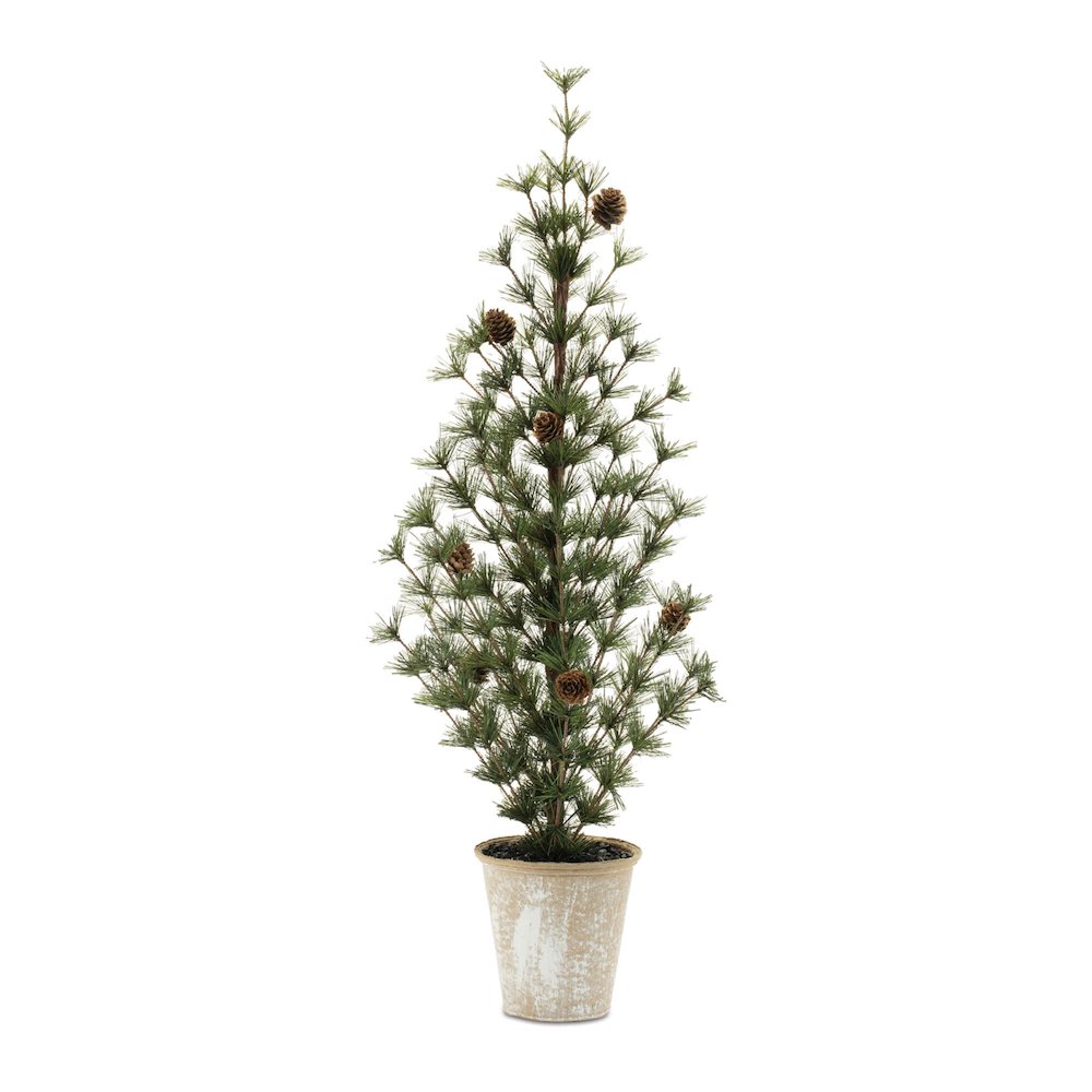 Potted Mini Pine Tree (Set of 2). Picture 1