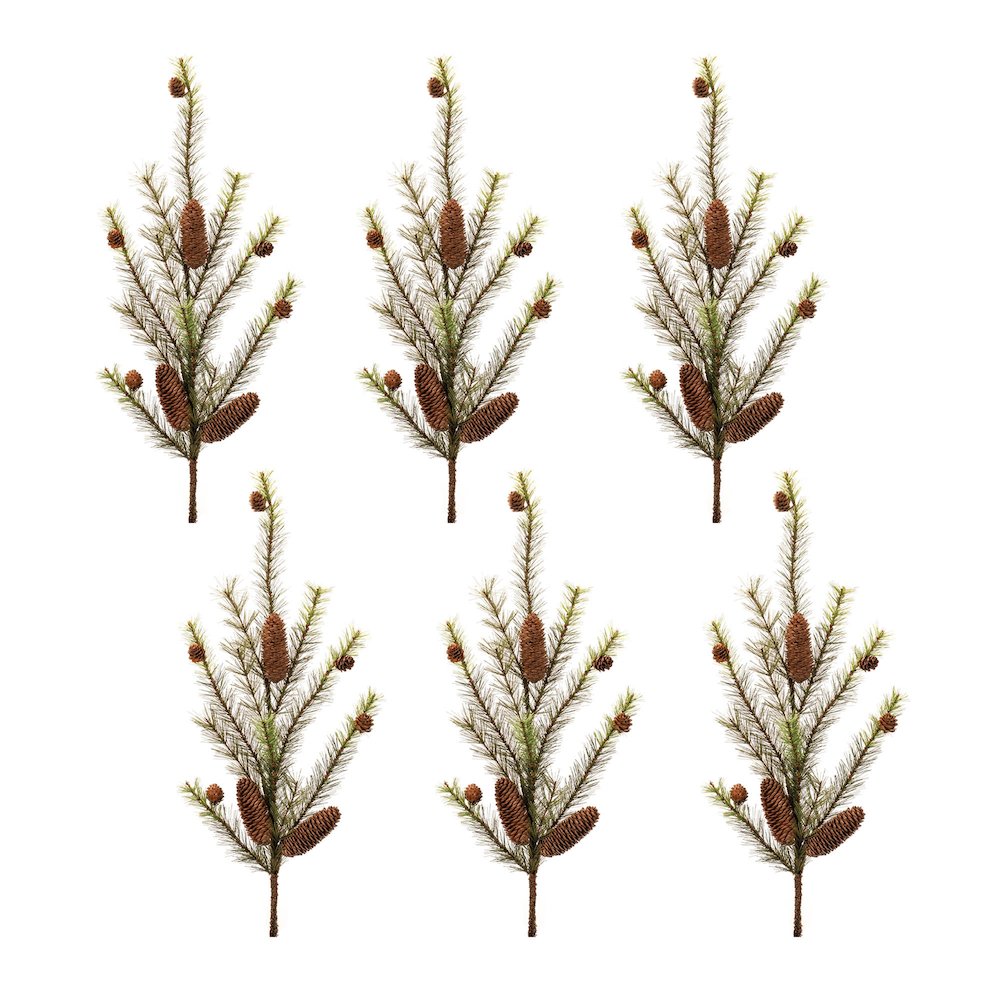 Pine and Pinecones Spray (Set of 6). Picture 3