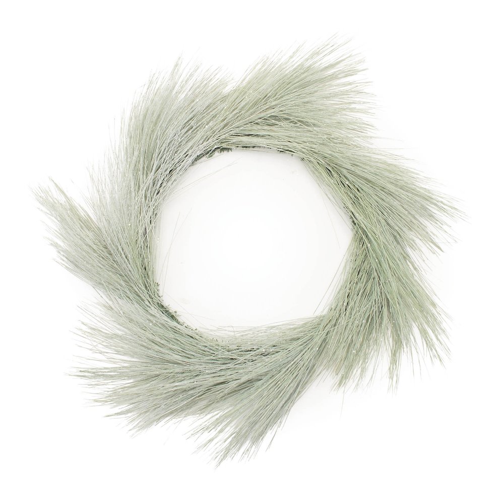 Frosted Long Needle Pine Wreath 24"D. Picture 1