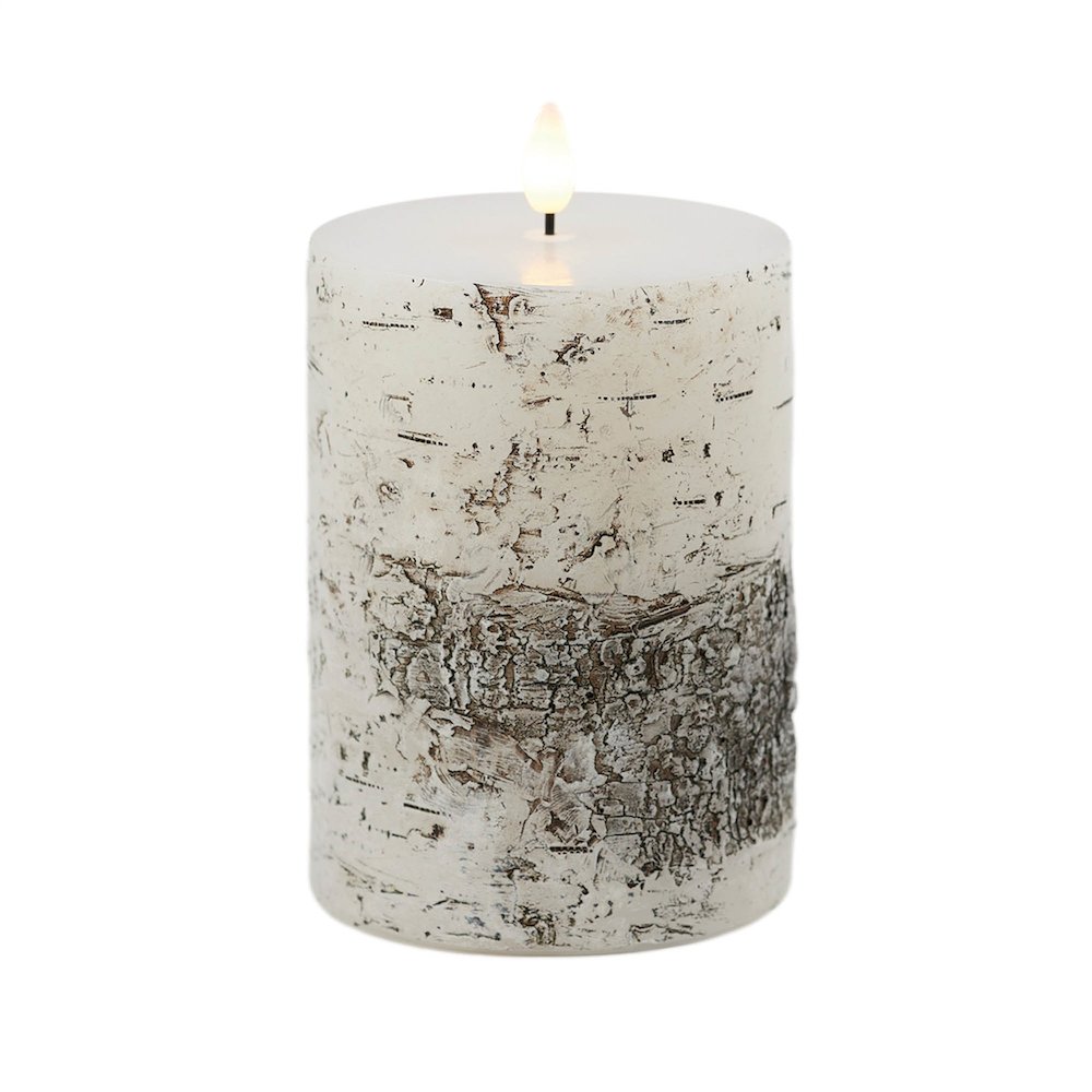 FIA Wick Birch Design Pillar Candle (Set of 2). Picture 1