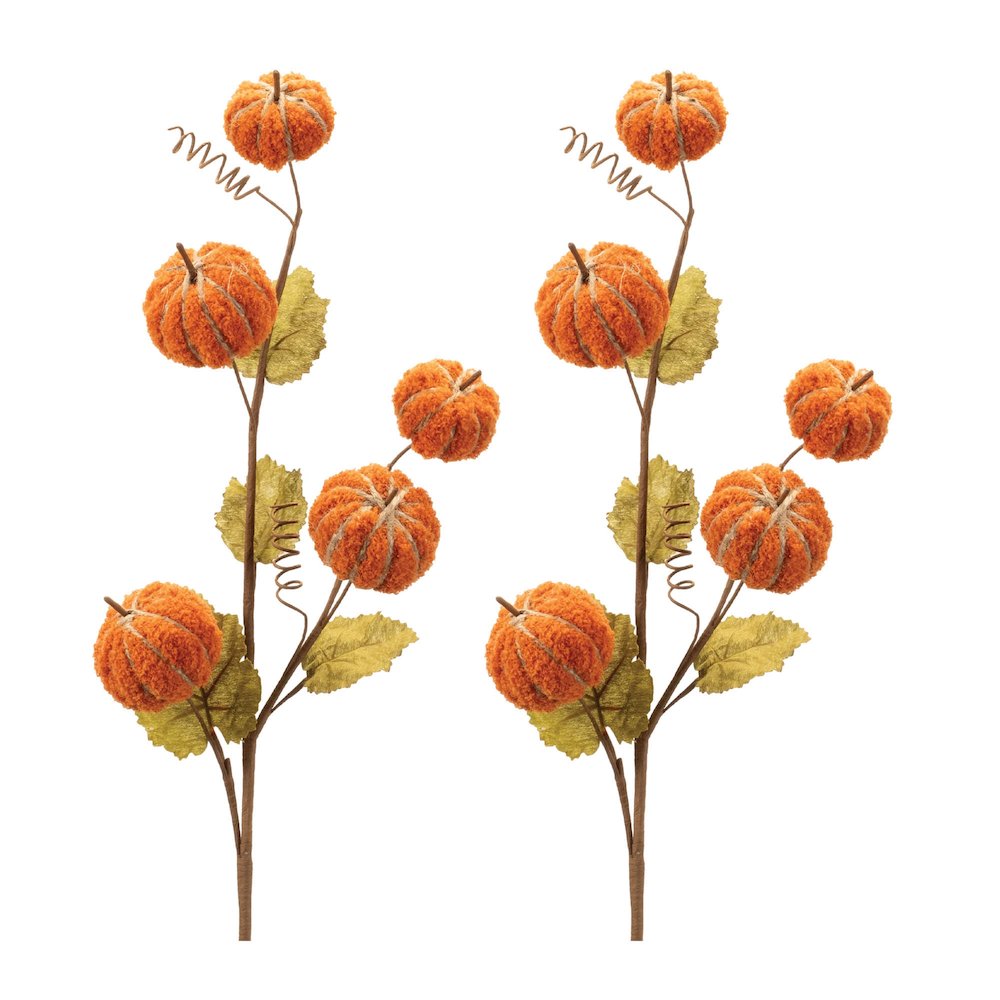 Plush Fall Pumpkin Spray (Set of 2). Picture 5