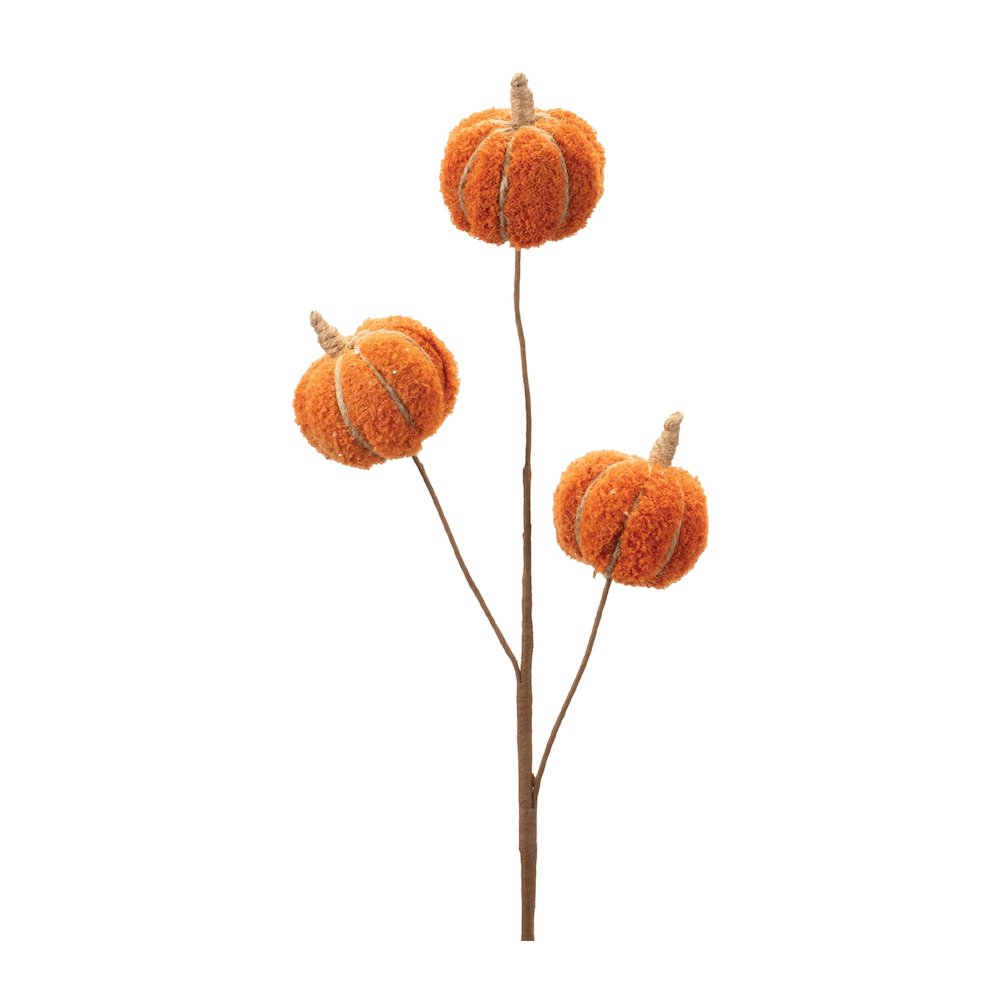 Plush Fall Pumpkin Spray (Set of 2). Picture 1