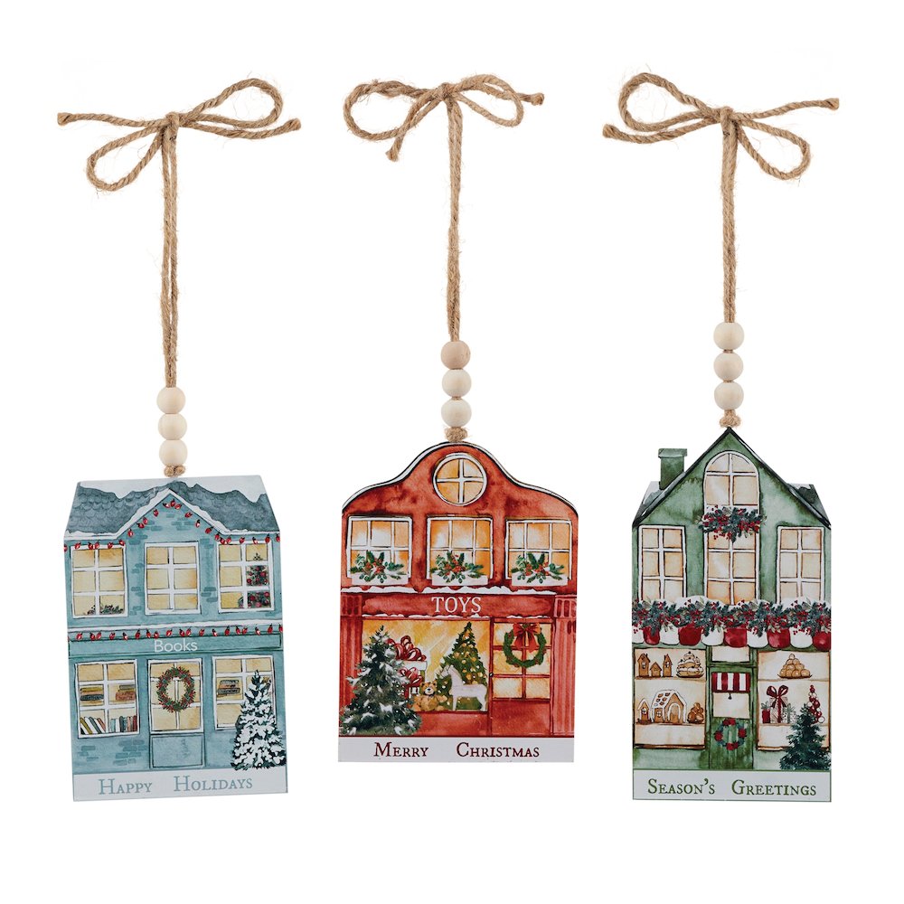 Vintage Shop Ornament (Set of 3). Picture 1