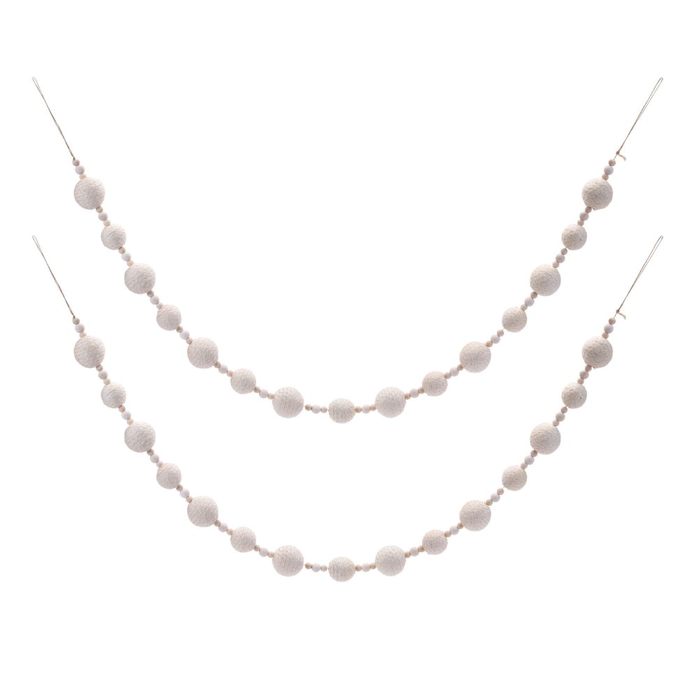 Fabric Ball String Garland (Set of 2). Picture 3