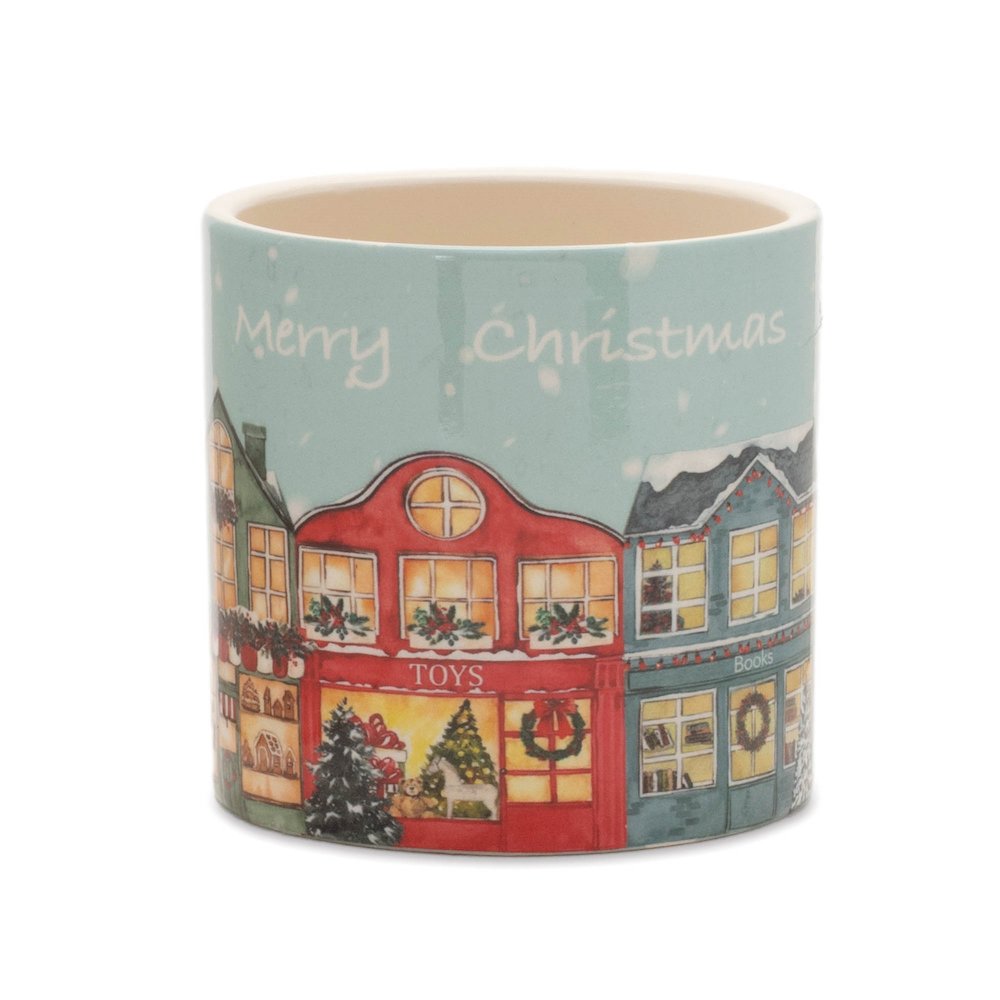 Merry Christmas Village Planter (Set of 2). Picture 4