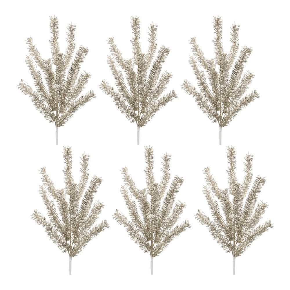 Glittered Pine Spray (Set of 6). Picture 3