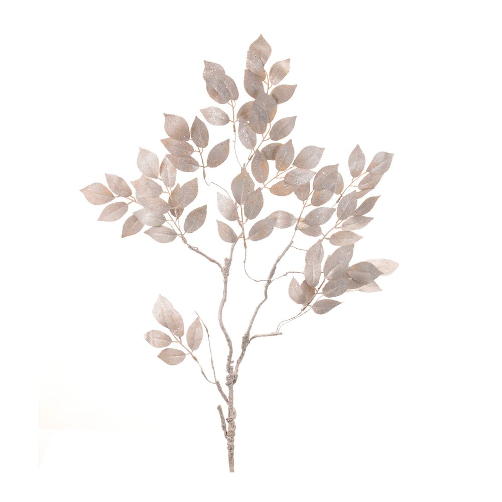 Glittered Leaf Spray (Set of 6). Picture 1