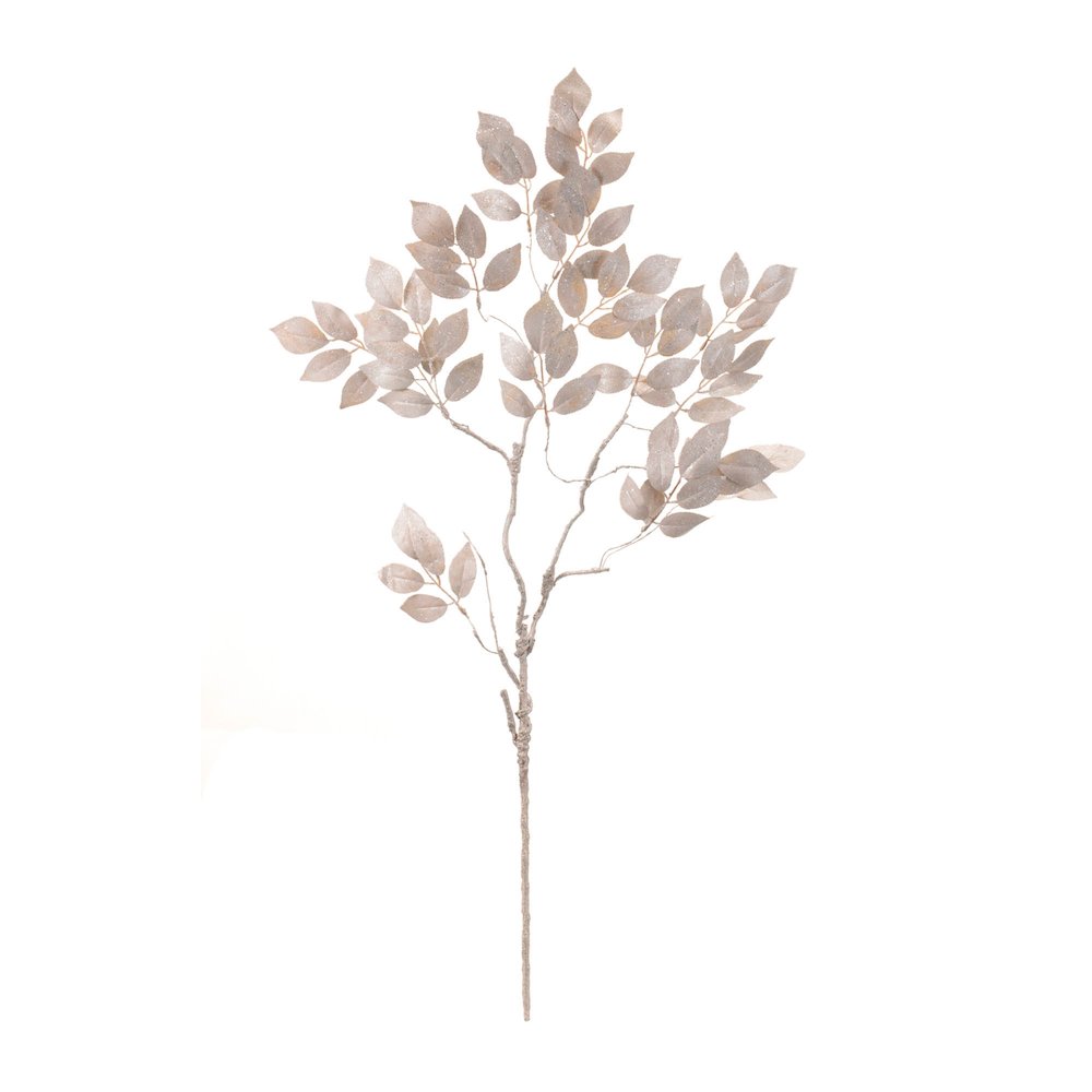 Glittered Leaf Spray (Set of 6). Picture 3