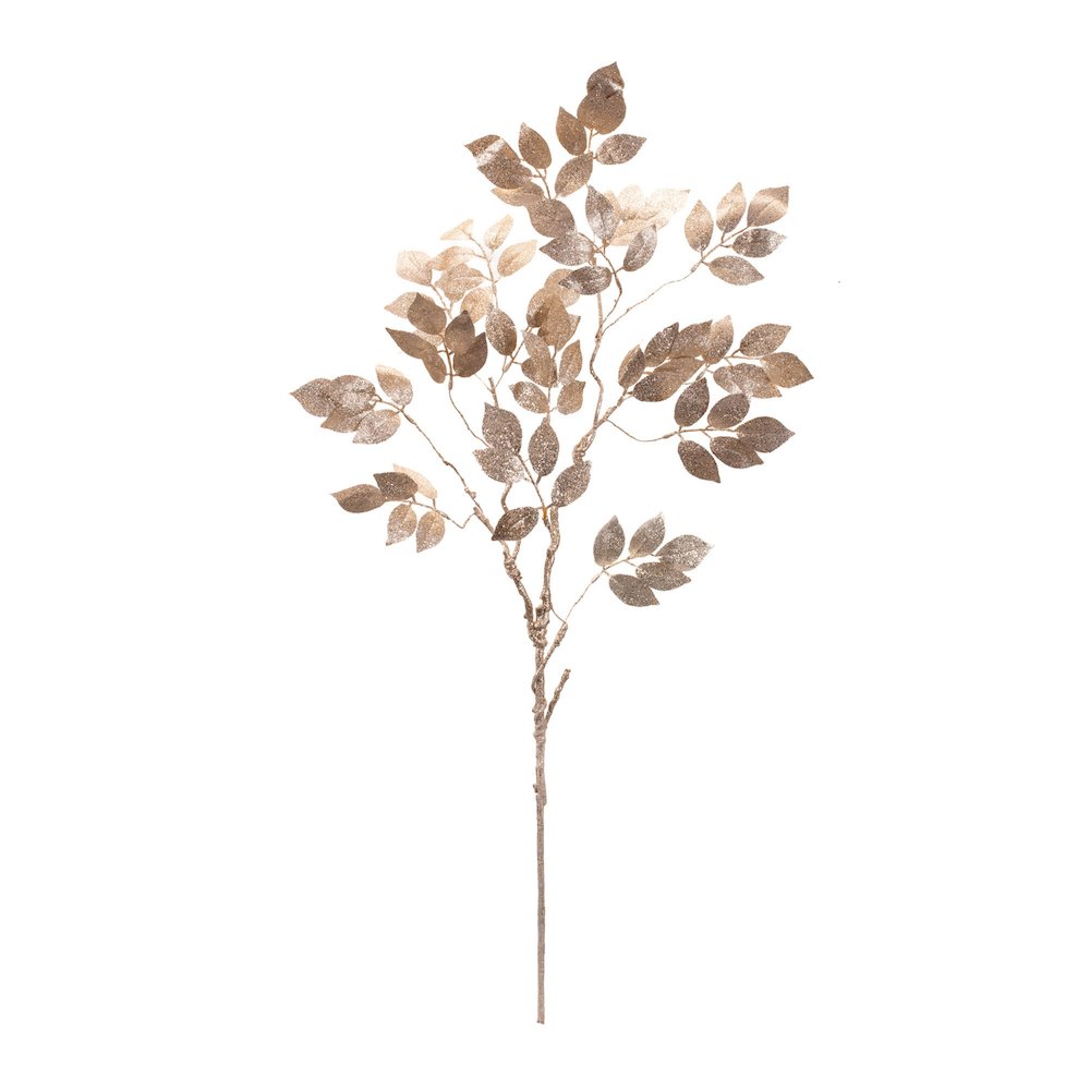 Glittered Leaf Spray (Set of 6). Picture 2