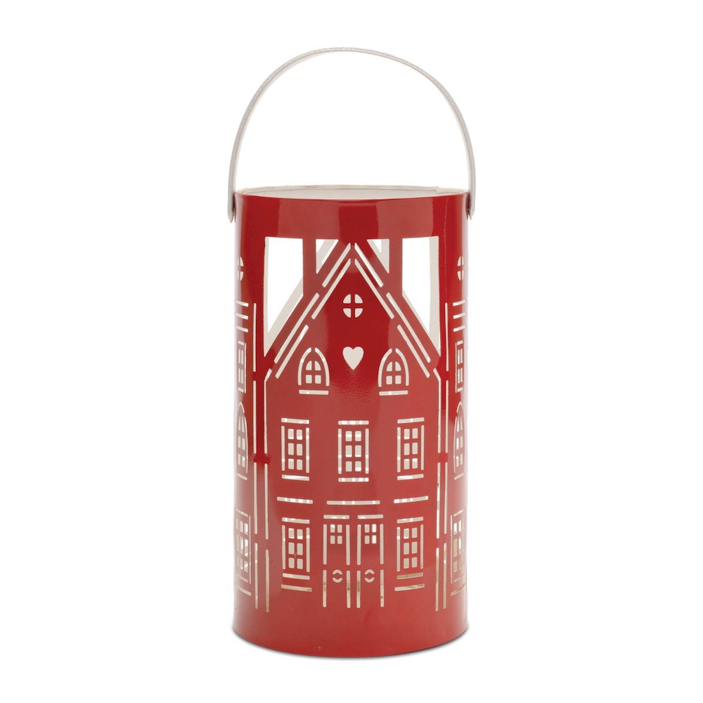 Punched Metal House Lantern (Set of 3). Picture 3