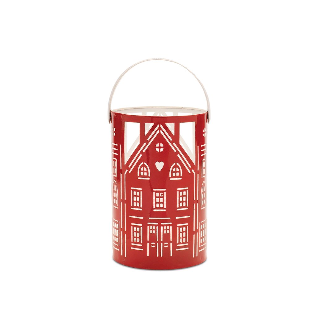 Punched Metal House Lantern (Set of 3). Picture 4