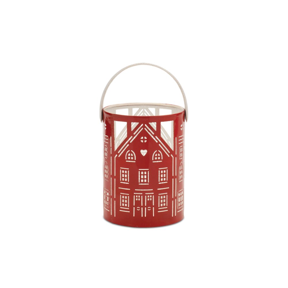 Punched Metal House Lantern (Set of 3). Picture 5