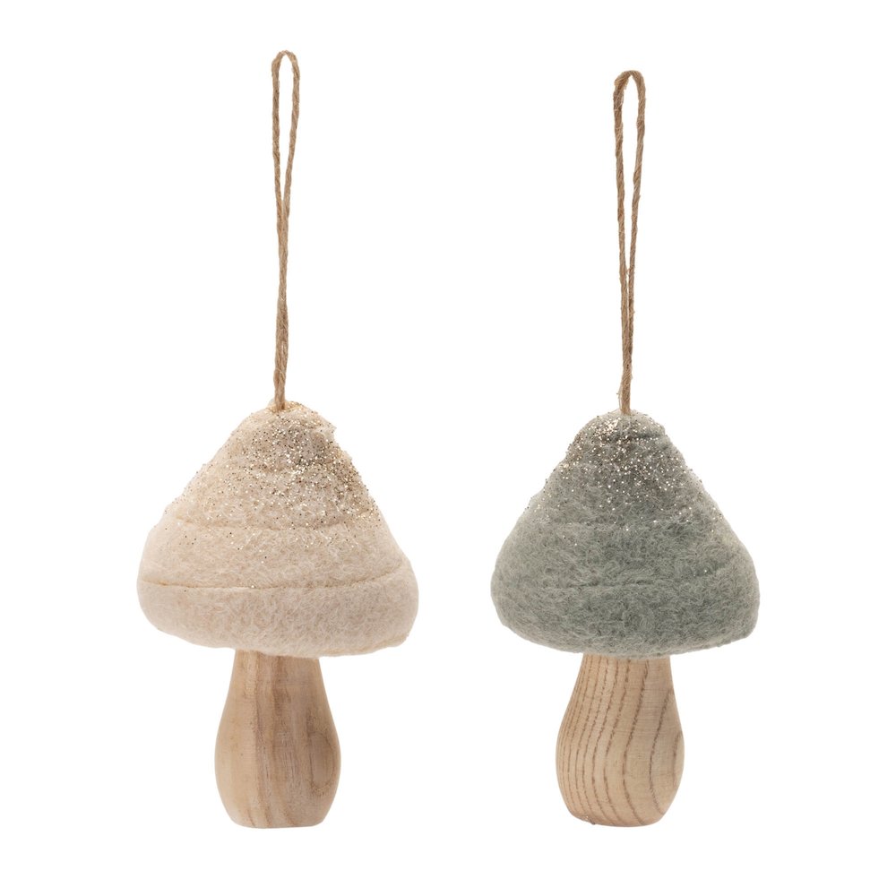Felt Fabric Mushroom Ornament (Set of 12). Picture 2