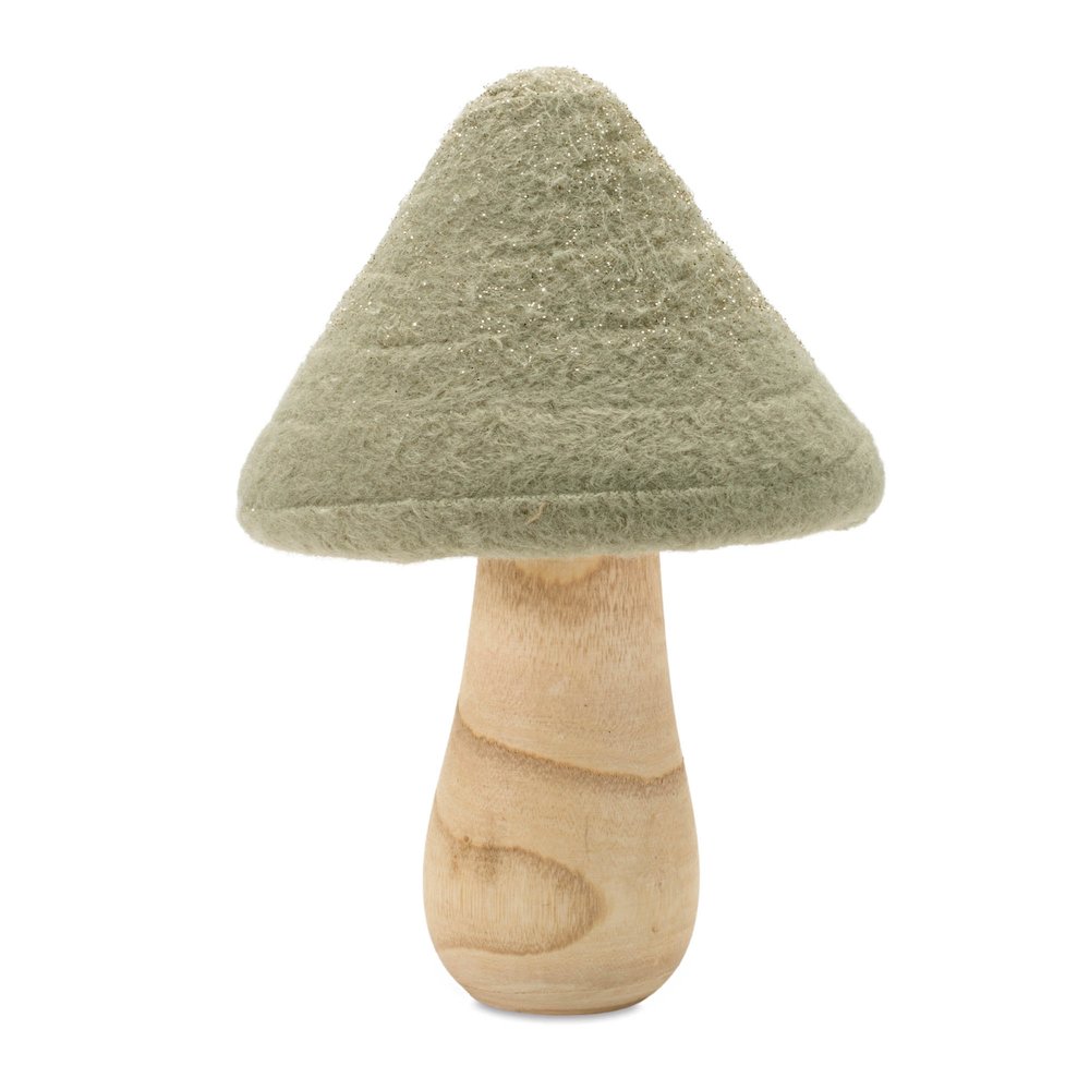 Glittered Wool Mushroom Decor (Set of 2). Picture 2