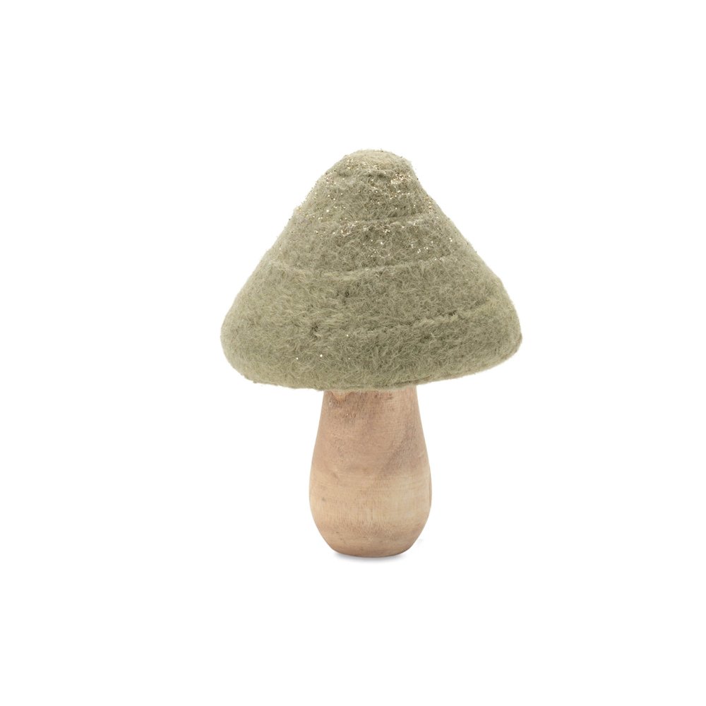 Glittered Wool Mushroom Decor (Set of 2). Picture 3
