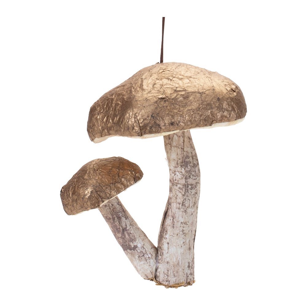 Double Mushroom Ornament (Set of 6). Picture 1