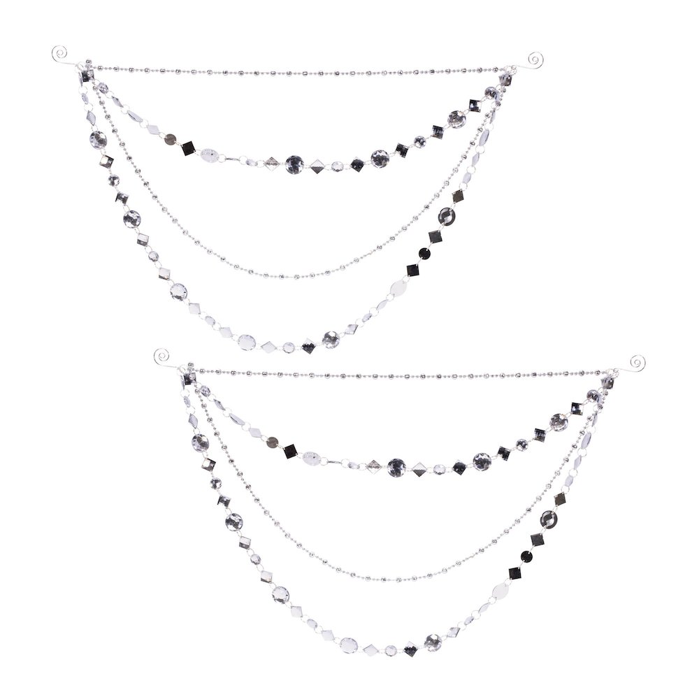 Jewel Bead and Chain Link Garland (Set of 2). Picture 3
